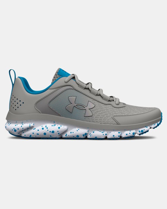 Boys' Grade School UA Assert 9 Speckle Running Shoes in Gray image number 0